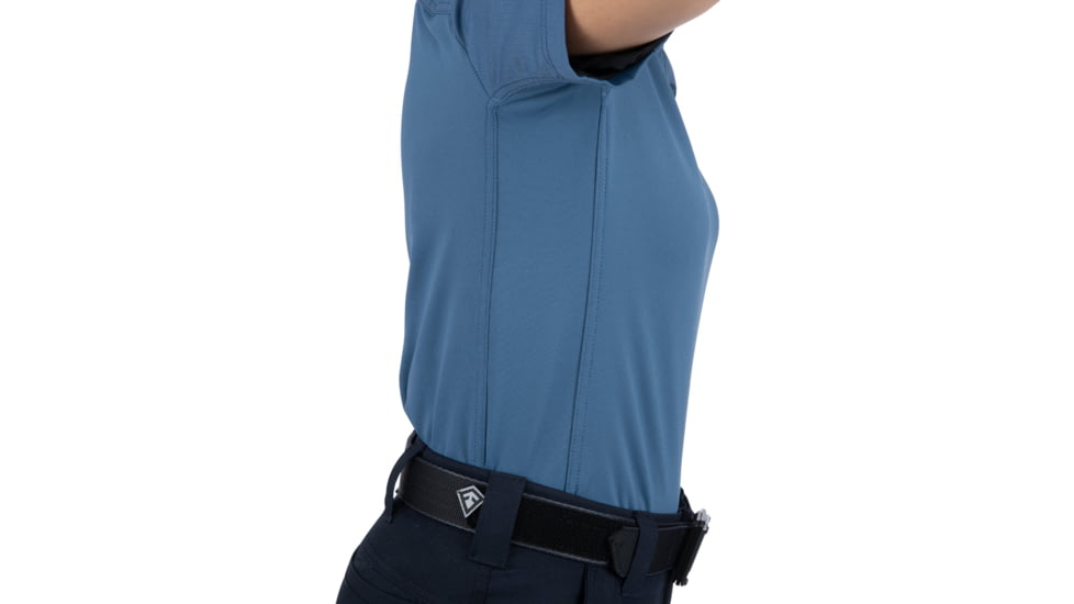 First Tactical V2 Pro Perf Short Sleeve Shirt - Womens, Tall, French Blue, Large, 122012-484-L-T
