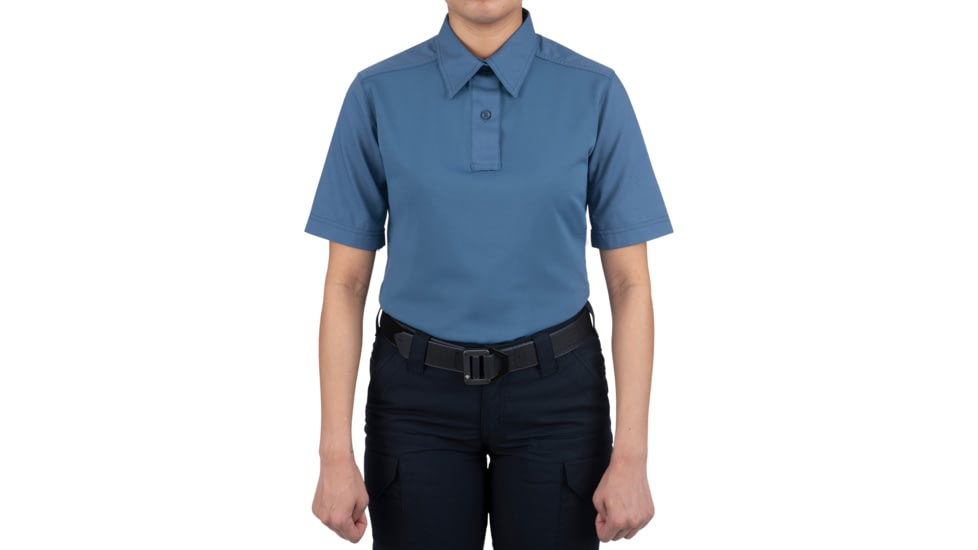 First Tactical V2 Pro Perf Short Sleeve Shirt - Womens, Tall, French Blue, Large, 122012-484-L-T