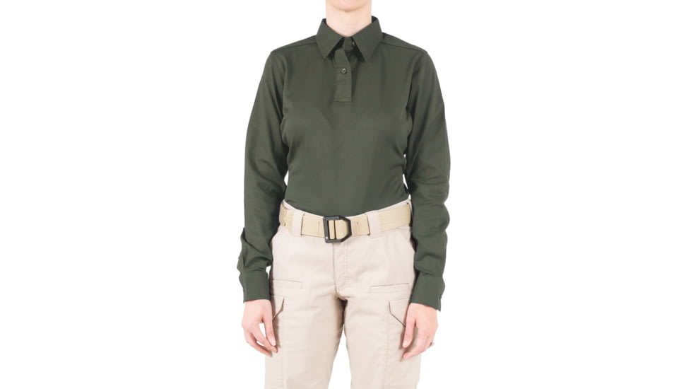 First Tactical V2 Pro Performance Long Sleeve Shirt - Womens, OD Green, Small, R, 121015-830-S-R