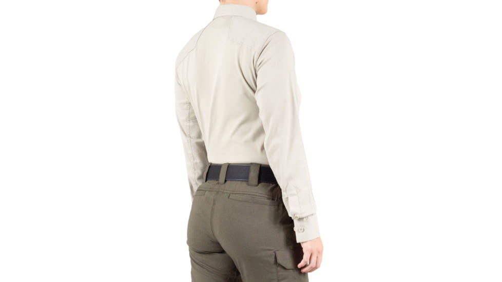 First Tactical V2 Pro Performance Long Sleeve Shirt - Womens, Silver Tan, Small, R, 121015-065-S-R
