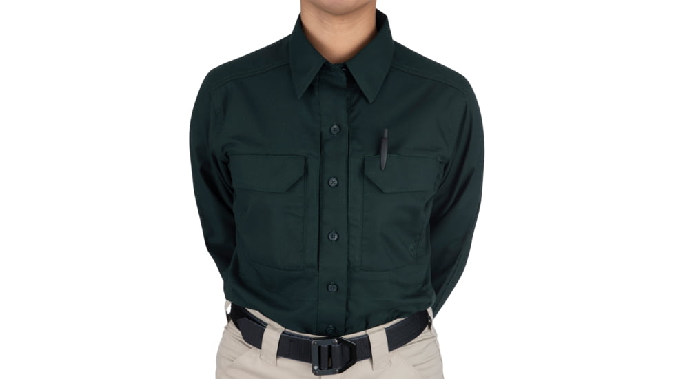 First Tactical V2 Tactical Long Sleeve Shirt - Womens, Spruce Green, Large, 121006-812-L-R