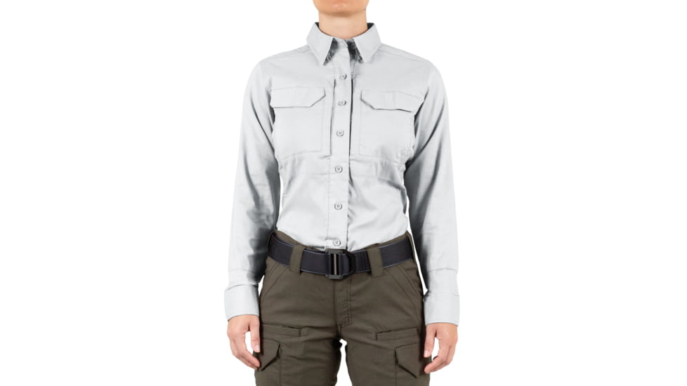 First Tactical V2 Tactical Long Sleeve Shirt - Womens, White, Large, R, 121006-010-L-R