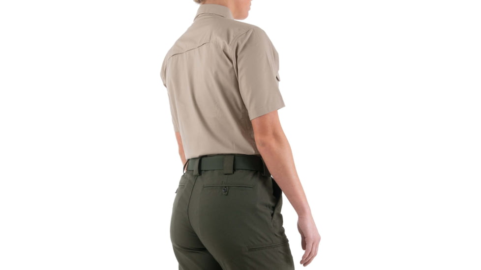 First Tactical V2 Tactical Short Sleeve Shirt - Womens, Khaki, Small, 122007-055-S