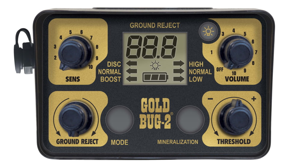 Fisher Gold Bug 2 Metal Detector w/6.5in Search Coil, Black, Standard, GB2-6