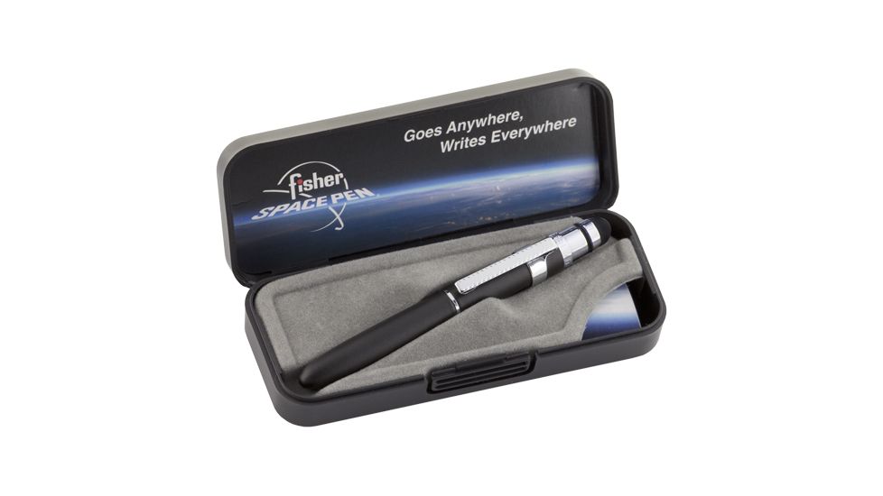 Fisher Space Pen Bullet Grip Space Pen with Clip And Conductive Stylus, Black BG4CLS