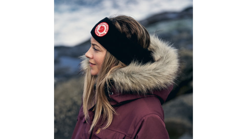 Fjallraven 1960 Logo Headband, Black, One Size, F87082-550-OneSize