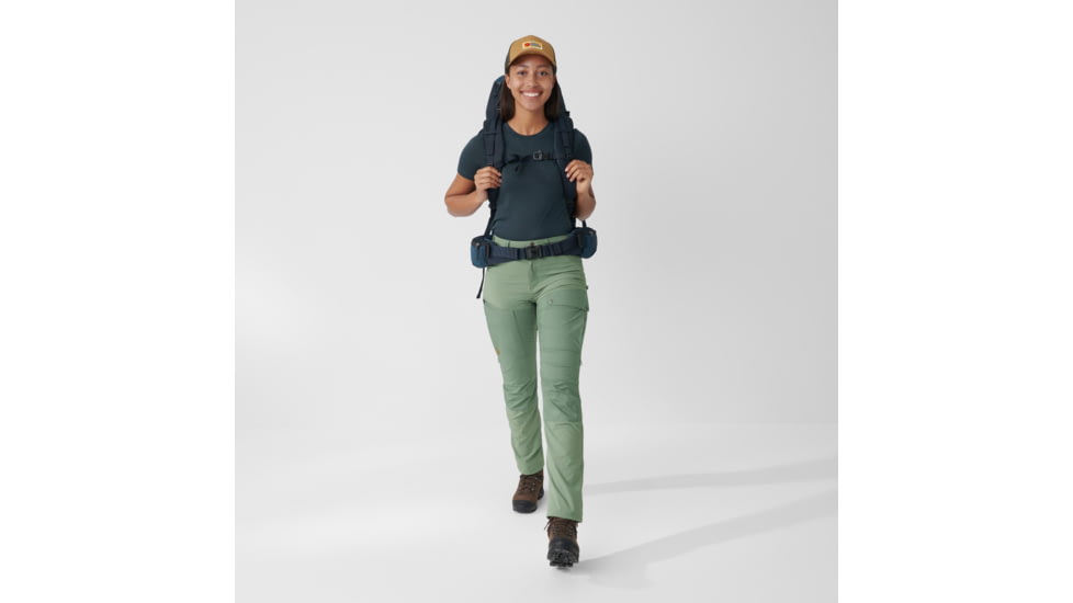 Fjallraven Abisko Midsummer Trousers - Womens, Jade Green/Patina Green, 34, F89827-613-614-34