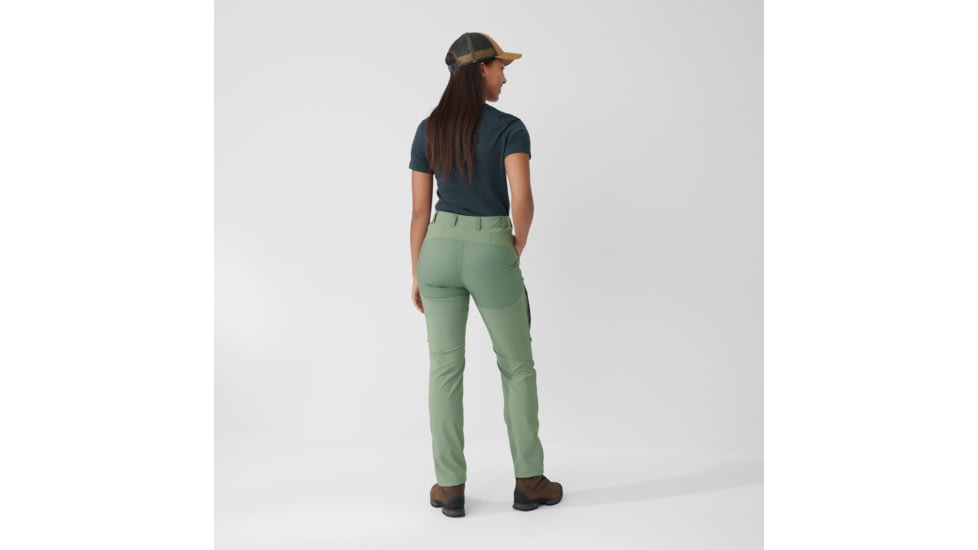 Fjallraven Abisko Midsummer Trousers - Womens, Jade Green/Patina Green, 34, F89827-613-614-34
