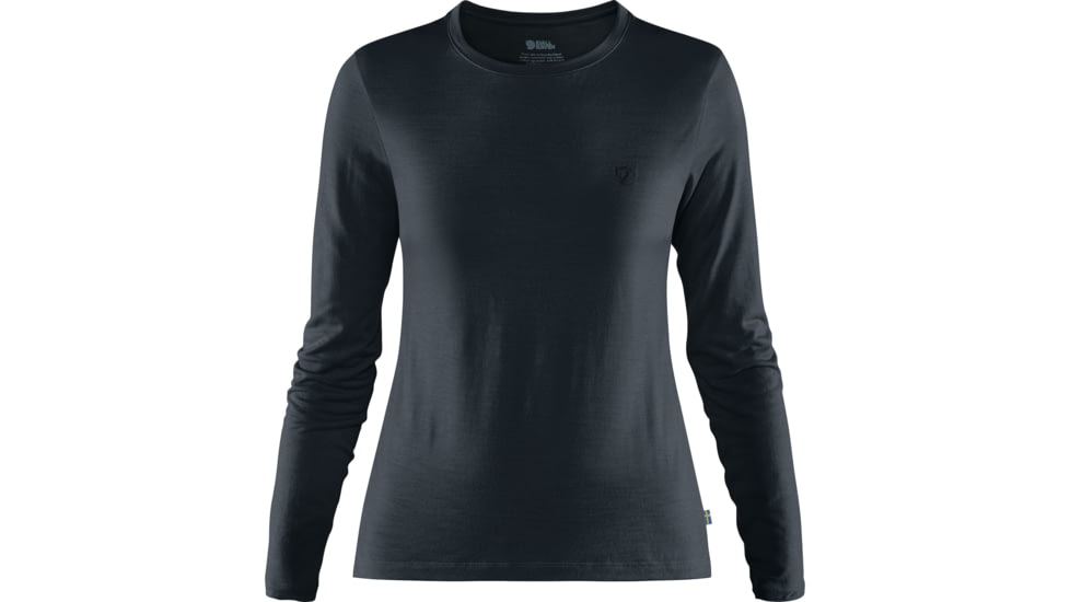 Fjallraven Abisko Wool LS - Womens, Dark Navy, Small, F84102-555-S