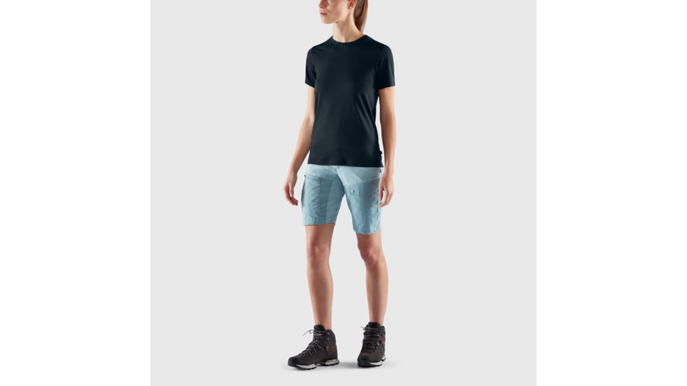 Fjallraven Abisko Wool Short Sleeve - Womens, Black, Small, F84101-550-S