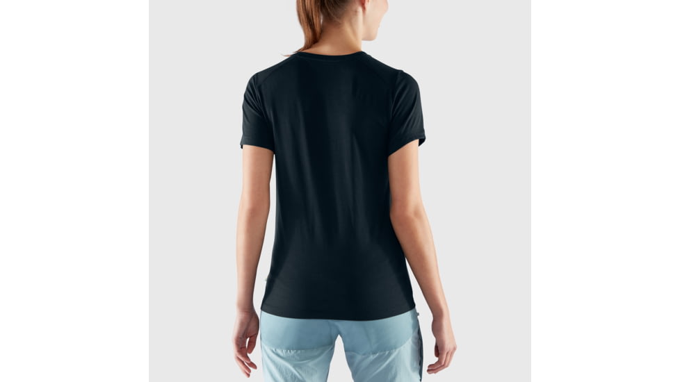 Fjallraven Abisko Wool Short Sleeve - Womens, Black, Small, F84101-550-S