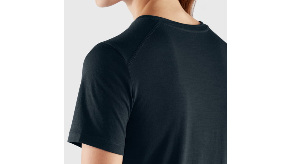 Fjallraven Abisko Wool Short Sleeve - Womens, Black, Small, F84101-550-S