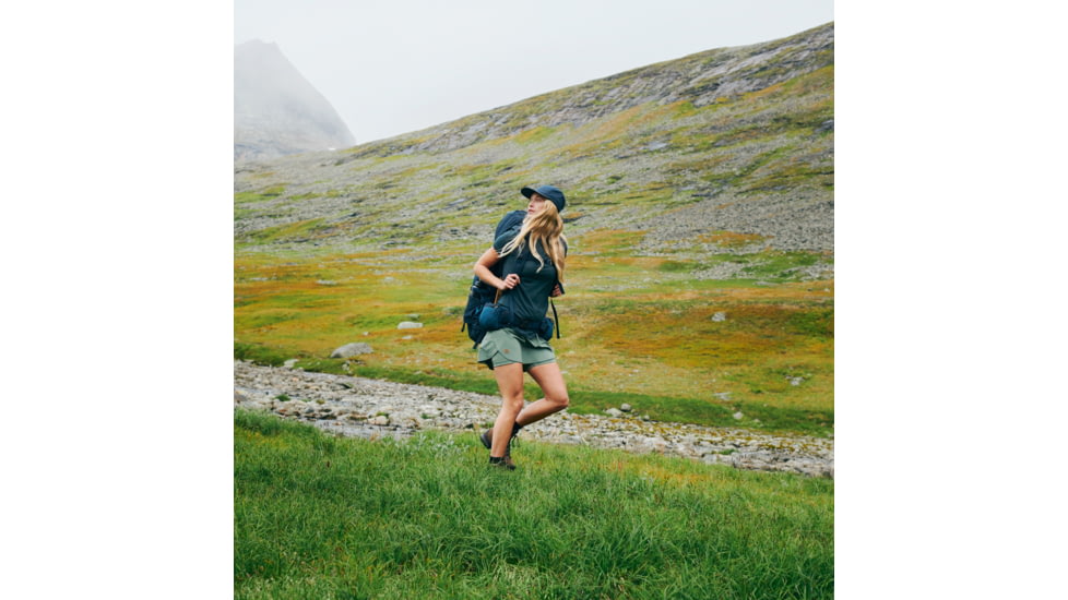 Fjallraven Abisko Wool Short Sleeve - Womens, Dark Navy, Extra Small, F84101-555-XS
