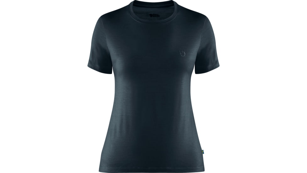 Fjallraven Abisko Wool Short Sleeve - Womens, Dark Navy, Extra Small, F84101-555-XS