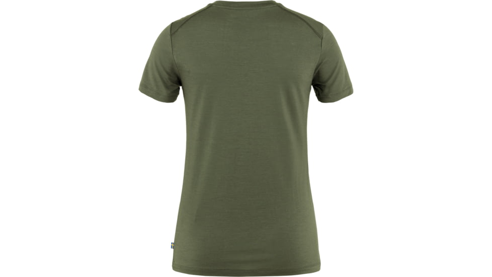 Fjallraven Abisko Wool Short Sleeve - Womens, Laurel Green, Extra Large, F84101-625-XL