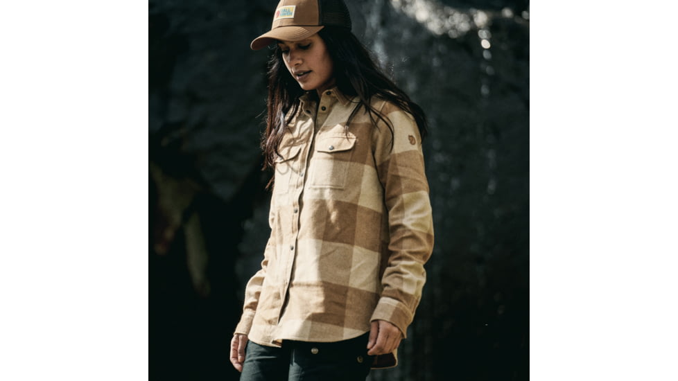 Fjallraven Canada Shirt - Womens, Buckwheat Brown-Light Beige, Small, F90835-232-191-S