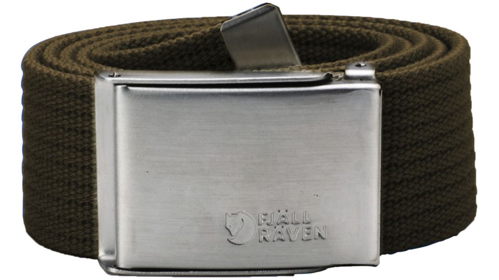 Fjallraven Canvas Belt, Dark Olive, One Size, F77029-633-1 Size
