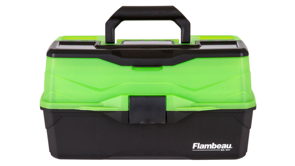 Flambeau 3 Tray Classic Tackle Box, Frost Green/Black, 6383FG