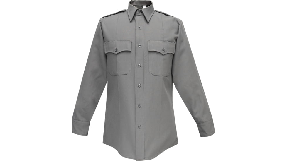 Flying Cross Deluxe Tropical Long Sleeve Shirt - Men's, Slate Gray, 17in Neck, 34/35in Sleeve, 46W66911703435