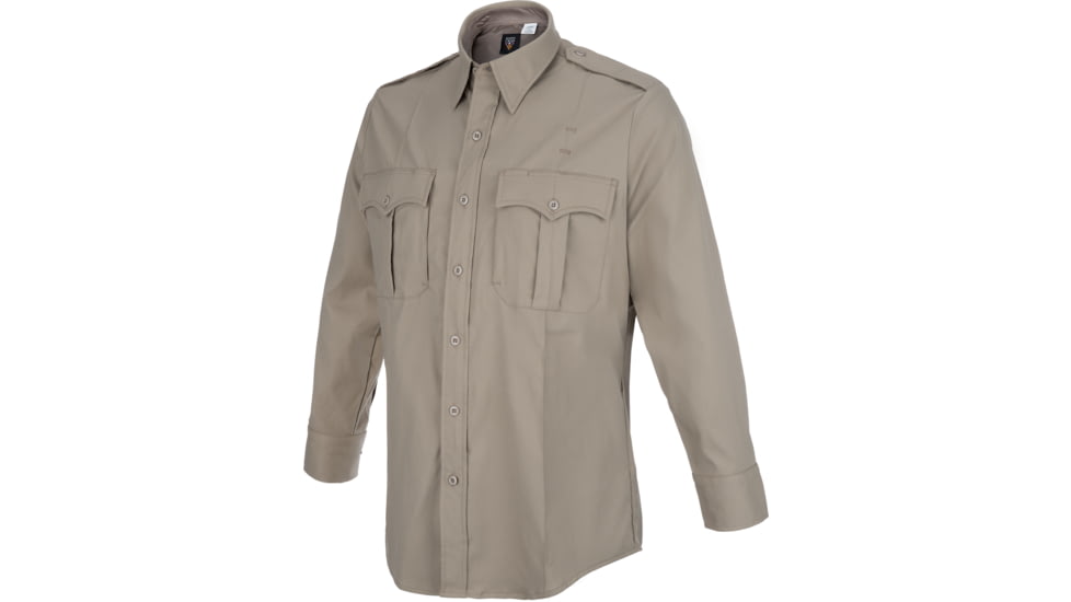 Flying Cross Prime Flex Long Sleeve Class A Shirt - Mens, Silver Tan, Neck 18.5, Sleeve 32/33, FLC-PS10200418.532/33