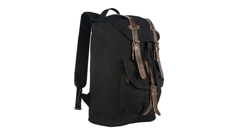 Fox Outdoor Retro Madridian Rucksack, Black 43-221