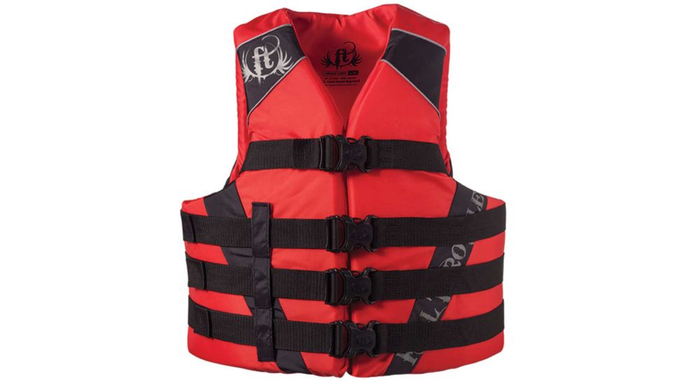 Full Throttle Adult Dual-Sized Nylon Water Sports Vest, Red, Small/Medium FUL11220010003014