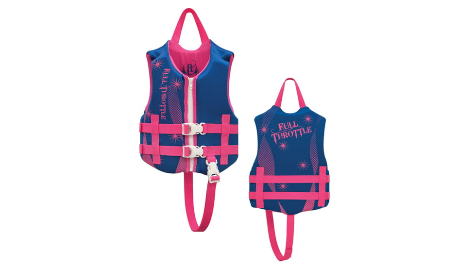 Full Throttle Rapid-Dry Life Vest - Child 30-50lbs - Blue/Pink 58062