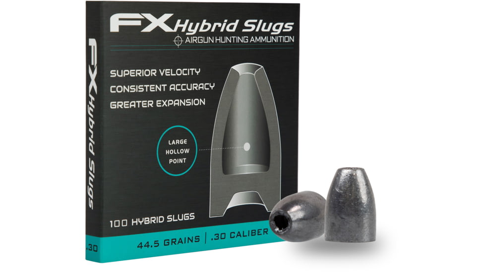 FX .30 Caliber Lightweight 44.5 Grain Hollow-Point Hybrid Slug, 100 Pieces, FXHS917466