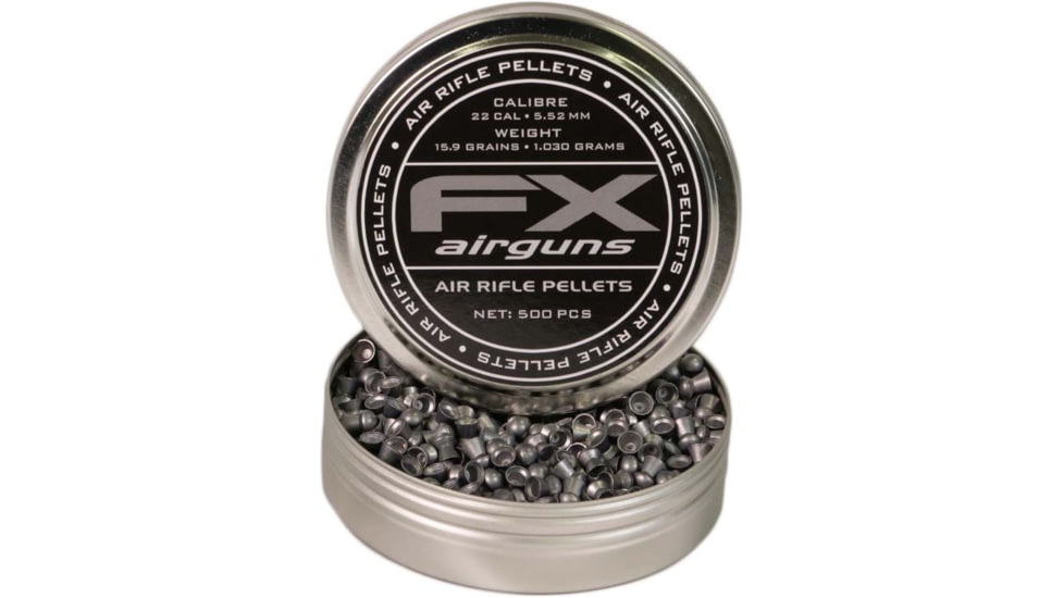 FX Air Rifle Pellets, .22 Caliber, 15.89 Grain, 500 Rounds, FXP917602