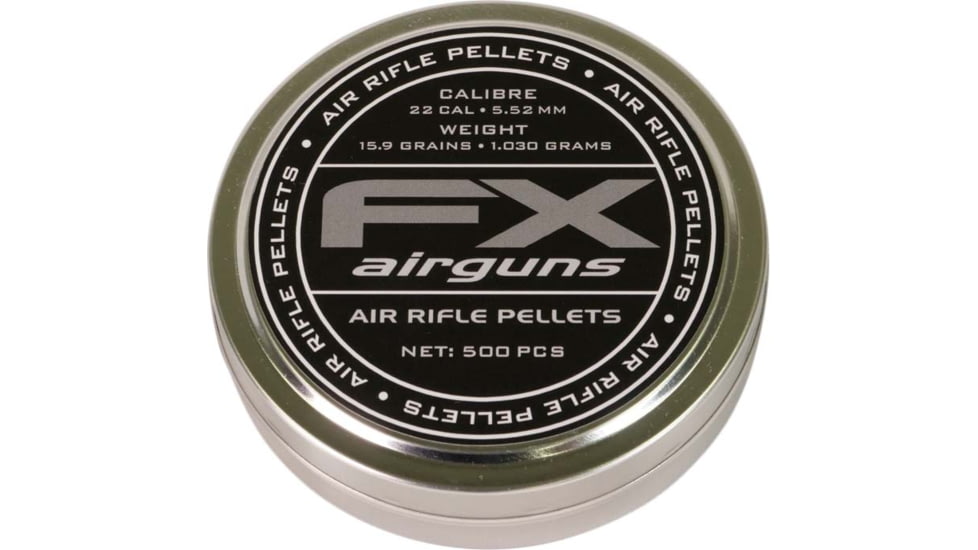 FX Air Rifle Pellets, .22 Caliber, 15.89 Grain, 500 Rounds, FXP917602