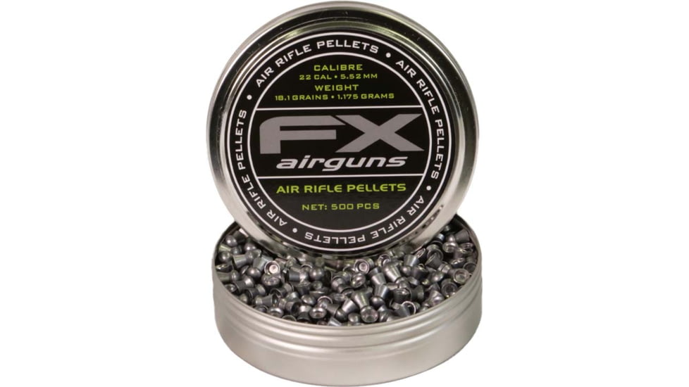 FX Air Rifle Pellets, .22 Caliber, 18.13 Grain, 500 Rounds, FXP917619