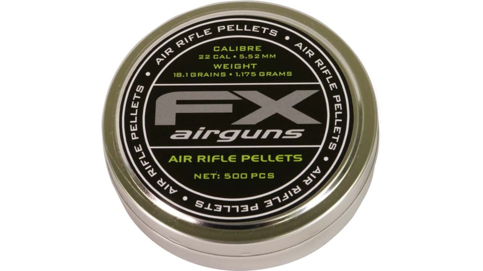 FX Air Rifle Pellets, .22 Caliber, 18.13 Grain, 500 Rounds, FXP917619