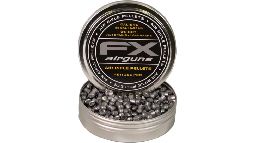 FX Air Rifle Pellets, .25 Caliber, 25.4 Grain, 350 Rounds, FXP917626