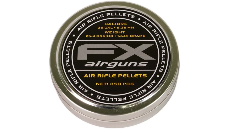 FX Air Rifle Pellets, .25 Caliber, 25.4 Grain, 350 Rounds, FXP917626