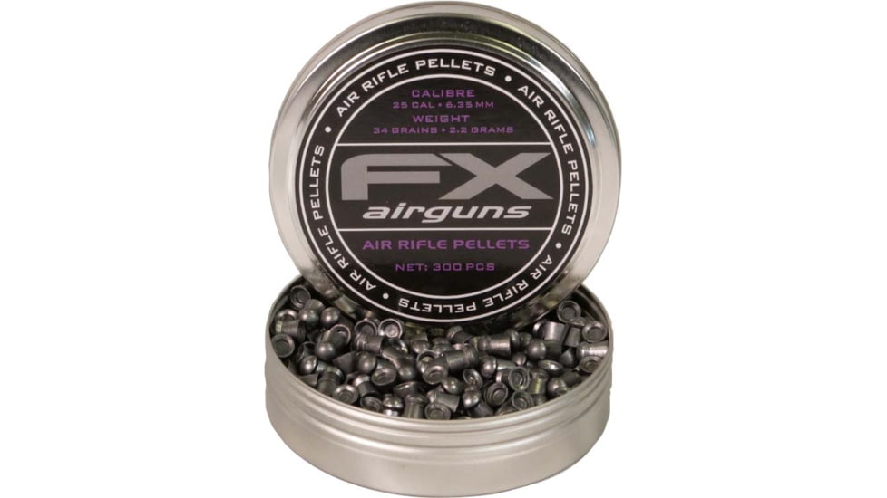 FX Air Rifle Pellets, .25 Caliber, 33.95 Grain, 300 Rounds, FXP917633
