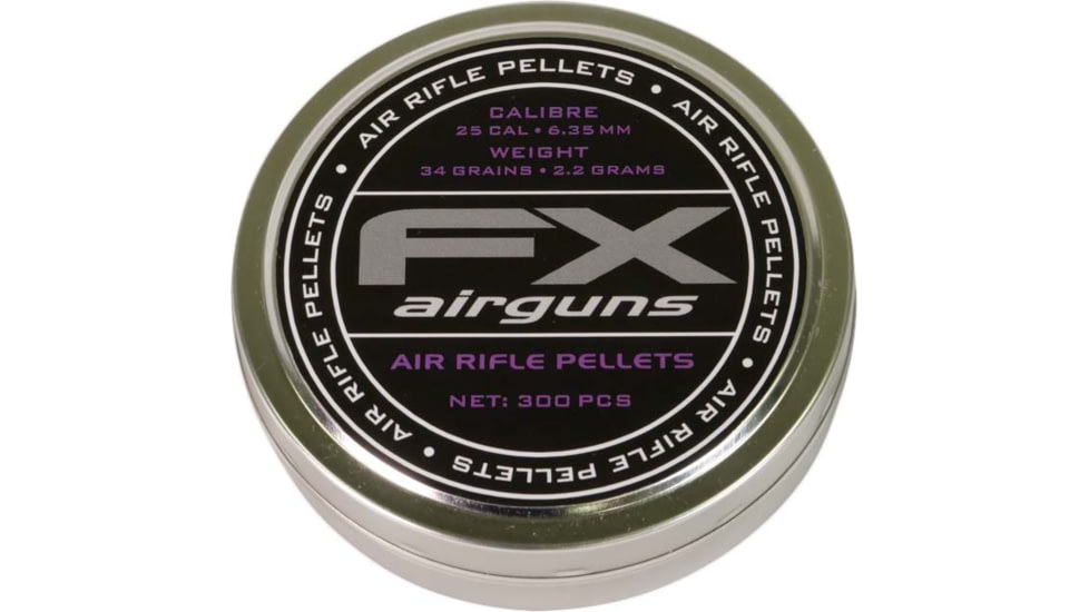 FX Air Rifle Pellets, .25 Caliber, 33.95 Grain, 300 Rounds, FXP917633