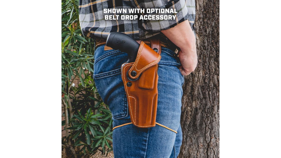 Galco Big Iron Belt Holster, Colt Anaconda 6in, Smith &amp; Wesson N Frame M27/28 6in, Smith &amp; Wesson N Frame M29/629 6 1/2in, Smith &amp; Wesson N Frame M29/629 6in, Right, Tan, BI128