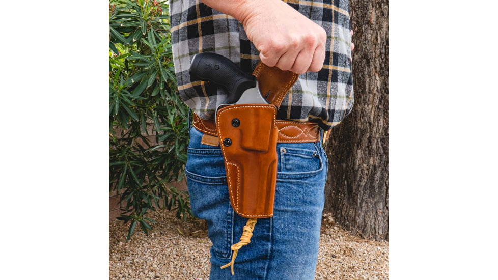 Galco Big Iron Belt Holster, Colt Python 5in, Smith &amp; Wesson L Frame M686 Plus 5in, Right Hand, Tan, BI366