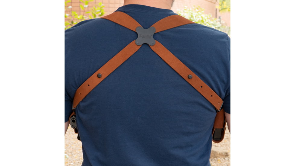 Galco Classic Lite 2.0 Shoulder System Shoulder Size Fits Chest Up To 56" Natural Leather Fits Glock 43, Right Hand, CL2800R