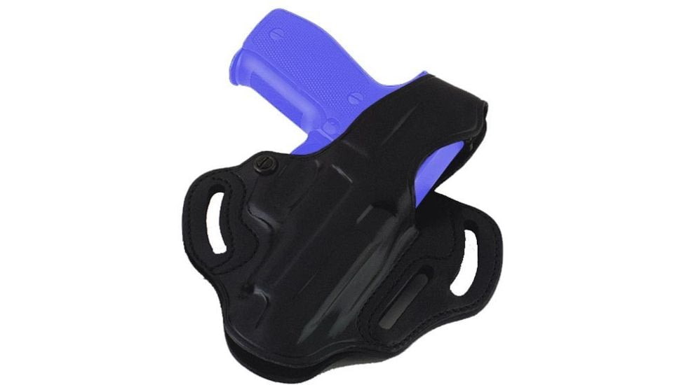 Galco Cop 3 Slot Steerhide OWB Belt Holster, Kahr Arms K40/Kahr Arms K9/Kahr Arms CW9/Kahr Arms P9/Kahr Arms P40/Kahr Arms CW40/Kahr Arms P45/Kahr Arms S9, Left Hand, Plain, Black, CTS291B