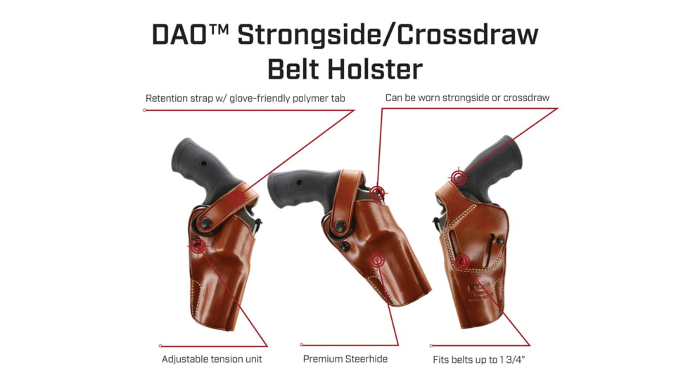 Galco Dao Owb Belt Holster, Taurus Raging Hunter, Right Hand, Tan, DAO354