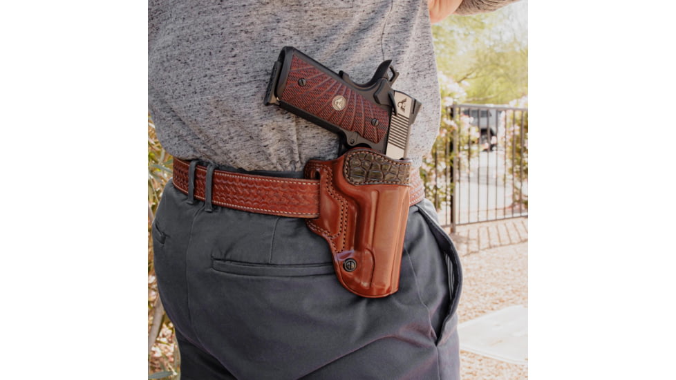 Galco Avenger Colt 1911/ Dan Wesson 1911/ Kimber 1911 OWB Belt Holster w/ Alligator Trim