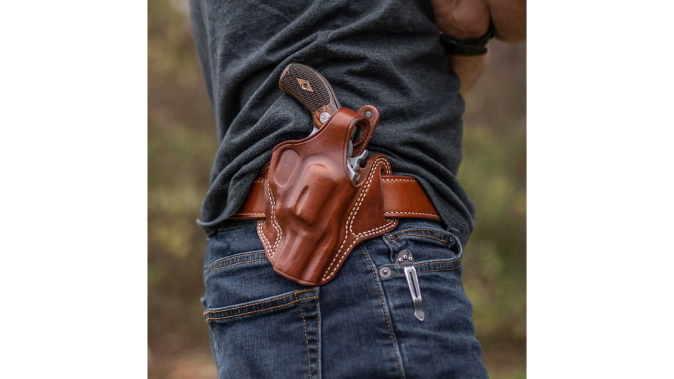 Galco Fletch High Ride Premium Steerhide OWB Belt Holster, G 20, G 21, G 21 SF Standard G Rail, G 37, Right Hand, Tan, FL228R