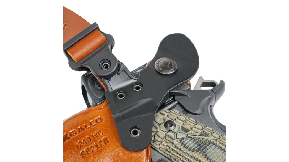 Galco Masterbilt Slabside Perfection Shoulder System Stow-N-Go IWB Holster, Leather, COLT 3 1/2in, Tan, SP212R