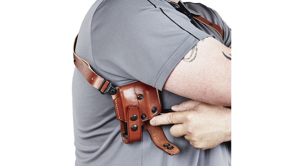 Galco Miami Classic Shoulder Holster System, Tan, 5in 1911-Style Pistols