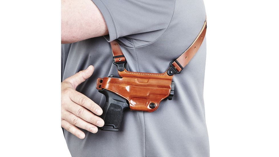 Galco Miami Classic Shoulder Holster System, Tan, 5in 1911-Style Pistols
