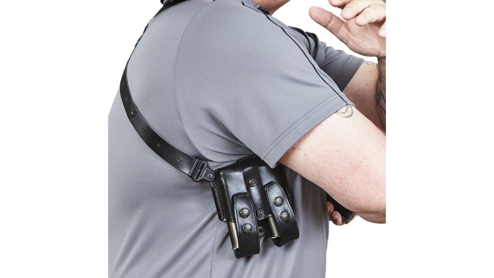 Galco Miami Classic Shoulder Holster System, Black, Ambidextrous, For Glock 17/22/31 - MC224B