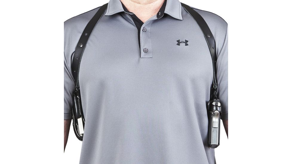 Galco Miami Classic Shoulder Holster System, Black, Ambidextrous, For Glock 17/22/31 - MC224B