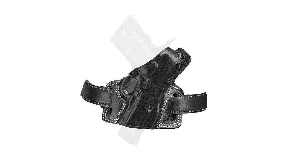 Galco Silhouette High Ride Leather Holster, Right Hand, Black, SIL224B