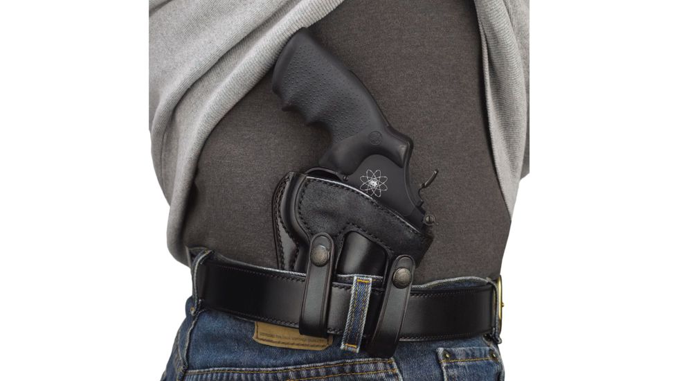 Galco Summer Comfort Inside Pant Leather Holster for Taurus 85/85CH, S&amp;W J FR 36/60 2 1/8 .357 .38/642/649 BG/340PD/640 CENT 2 1/8 .357/640 CENT 2 1/8 .38, Charter Arms Undercover, RH, Black, SUM159B